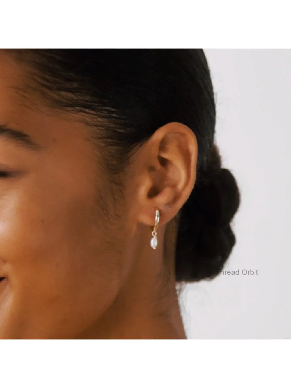 14K Gold Plated Huggie Hoop Earrings with Cubic Zirconia - 925 Sterling Silver